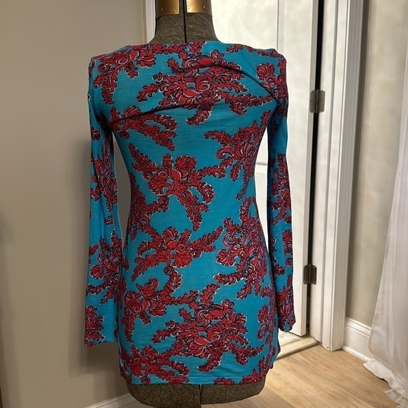 Lilly Pulitzer Westley Tunic Searulean Blue Rhode Island Reef Top women’s XS - Picture 7 of 11